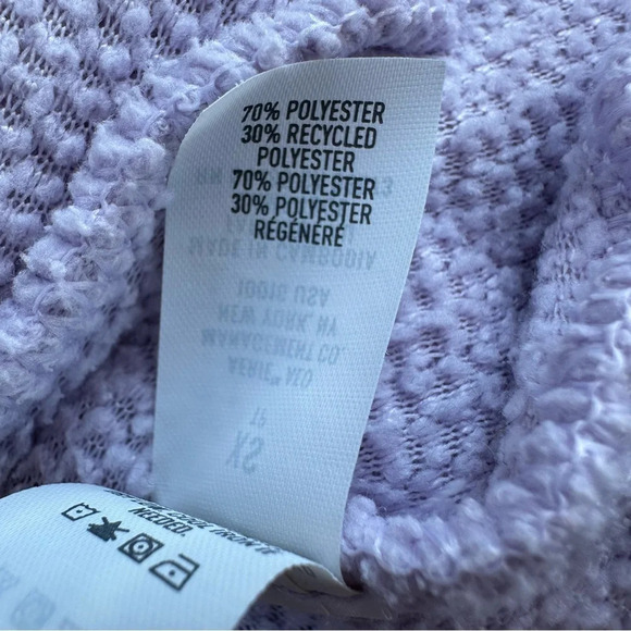 Aerie Dream Sherpa Quarter Zip Sweatshirt Pullover Purple XS - Picture 11 of 12